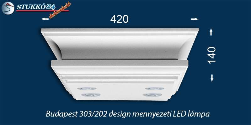 Budapest 303/202 design stukkólámpa LED izzóval – meleg fehér