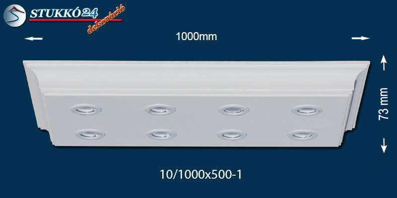 Érd 10/1000x500-1 LED mennyezeti design stukkólámpa LED izzóval