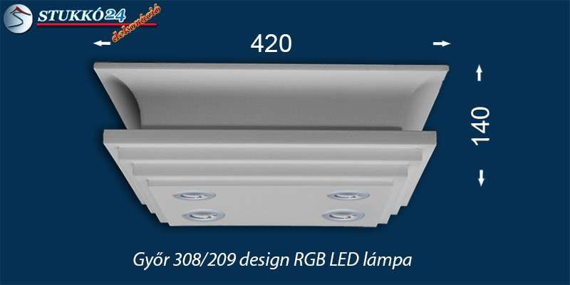 Győr 308/209 stukkólámpa LED izzóval – többszínű RGB