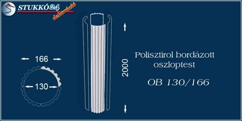 Polisztirol oszloptest bordázott OB 130/166