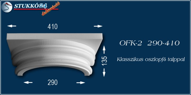 Polisztirol klasszikus oszlopfő talppal OFK-2 290/410