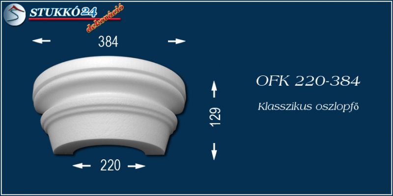 Polisztirol oszlopfő klasszikus OFK 220/384