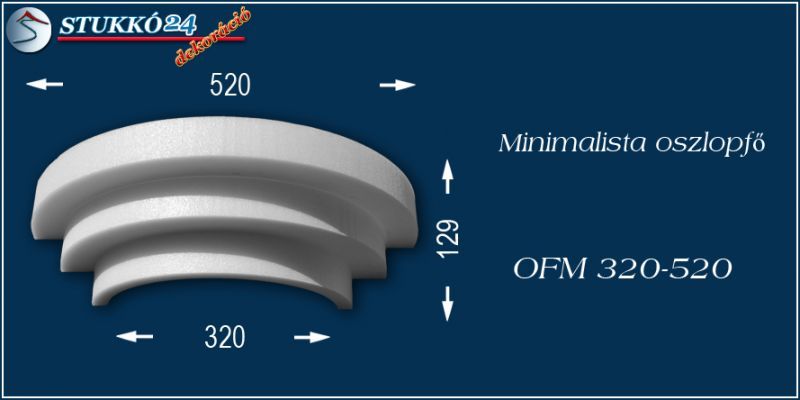 Polisztirol oszlopfő minimalista OFM 320/520