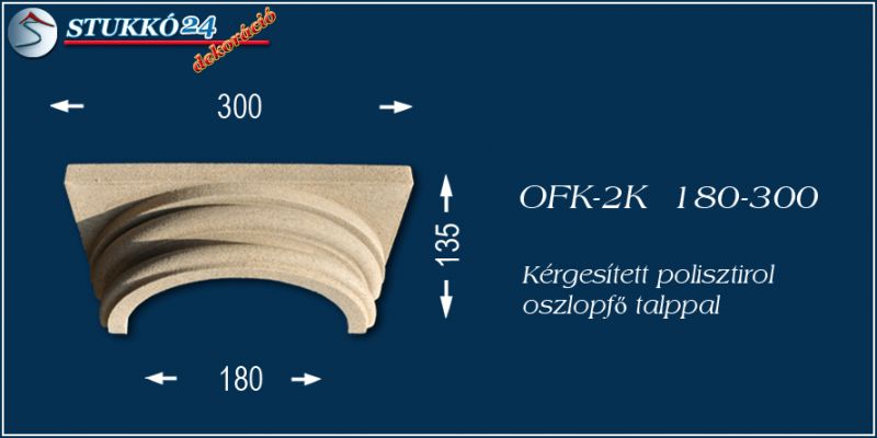 Oszlopfő kvarchomok-műgyanta bevonattal OFK-2K 180/300