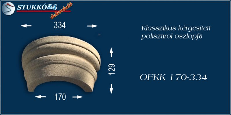 Oszlopfő kvarchomok-műgyanta bevonattal OFKK 170/334