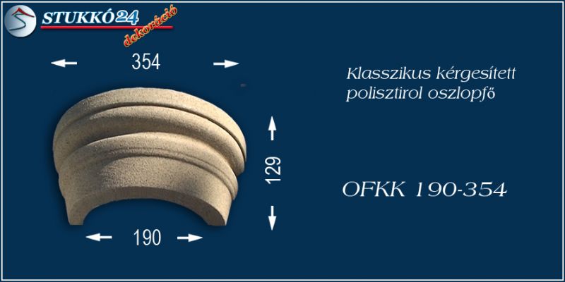 Oszlopfő kvarchomok-műgyanta bevonattal OFKK 190/354