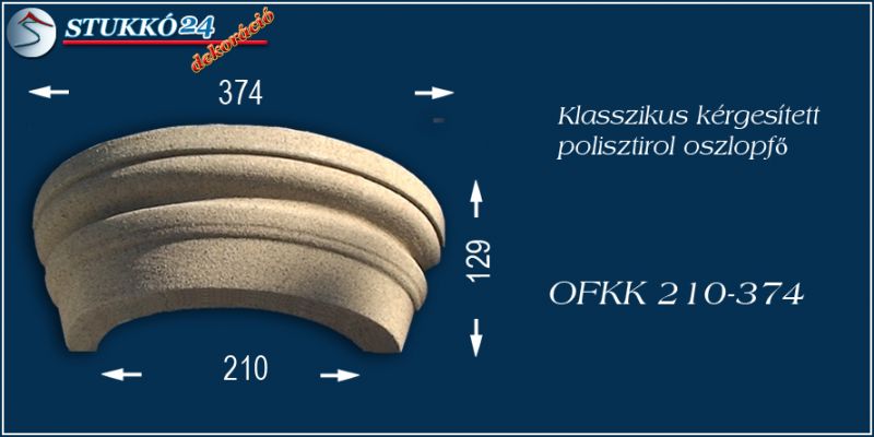 Oszlopfő kvarchomok-műgyanta bevonattal OFKK 210/374