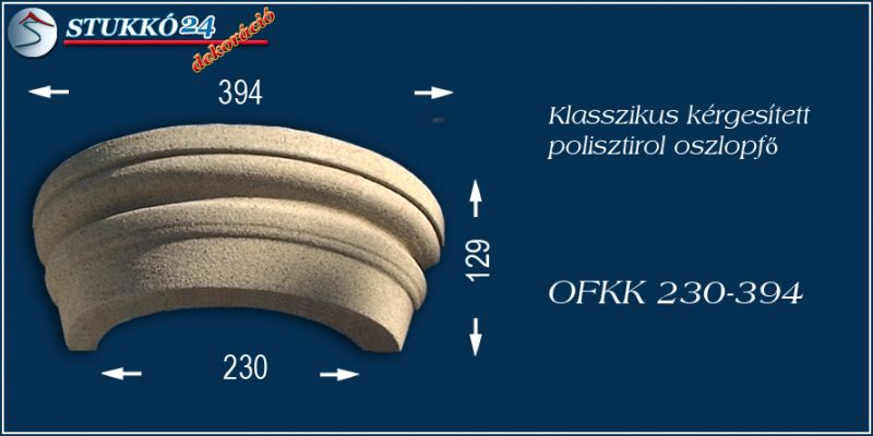 Oszlopfő kvarchomok-műgyanta bevonattal OFKK 230/394