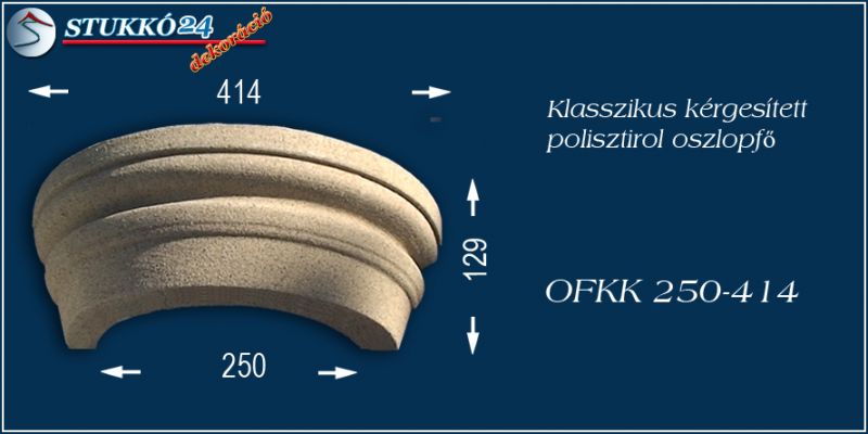 Oszlopfő kvarchomok-műgyanta bevonattal OFKK 250/414