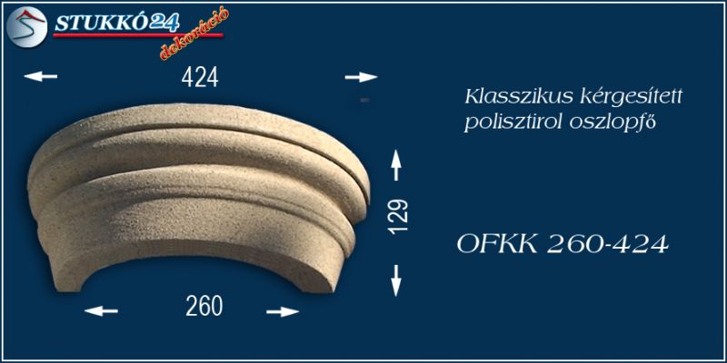 Oszlopfő kvarchomok-műgyanta bevonattal OFKK 260/424