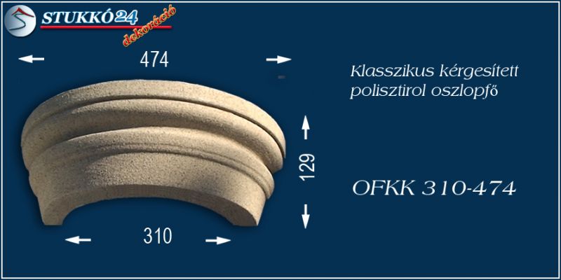 Oszlopfő kvarchomok-műgyanta bevonattal OFKK 310/474