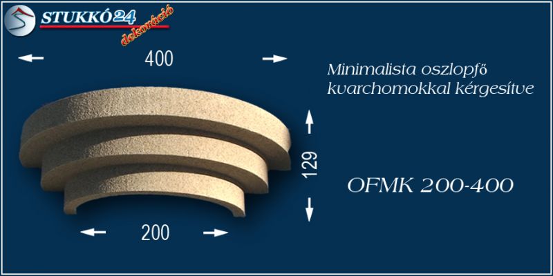 Oszlopfő kvarchomok-műgyanta bevonattal OFMK 200/400