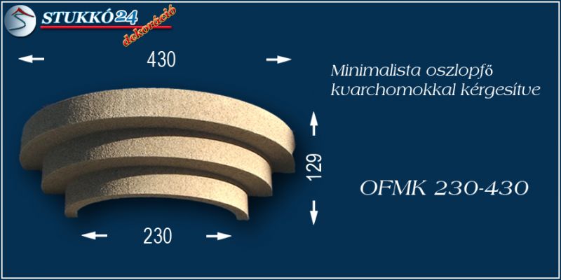 Oszlopfő kvarchomok-műgyanta bevonattal OFMK 230/430