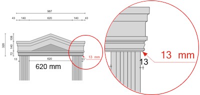 Csúcsos timpanon 103-117