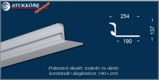 Direkt spot és indirekt LED világítástechnika polisztirol profil Debrecen 190+205