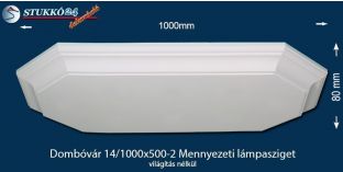Design lámpa, mennyezeti lámpasziget Dombóvár 14/1000x500-2 világítás nélkül