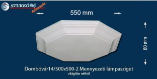 Design lámpa, mennyezeti lámpasziget Dombóvár 14/500x500-2 világítás nélkül