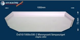 Design lámpa, mennyezeti lámpasziget Érd 10/1000x500-2 világítás nélkül