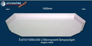 Design lámpa, mennyezeti lámpasziget Érd 10/1000x500-2 világítás nélkül