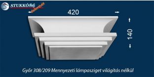 Design lámpa, mennyezeti lámpasziget Győr 308/209 világítás nélkül