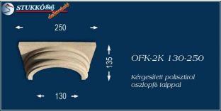 Kérgesített polisztirol klasszikus oszlopfő talppal OFK-2K 130/250
