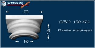 Polisztirol klasszikus oszlopfő talppal OFK-2 150/270