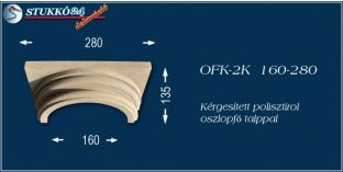 Kérgesített polisztirol klasszikus oszlopfő talppal OFK-2K 160/280