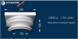 Polisztirol klasszikus oszlopfő talppal OFK-2 170/290