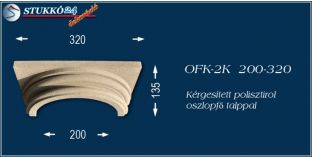 Kérgesített polisztirol klasszikus oszlopfő talppal OFK-2K 200/320