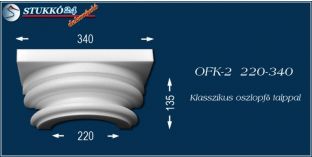 Polisztirol klasszikus oszlopfő talppal OFK-2 220/340