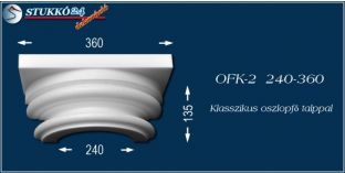 Polisztirol klasszikus oszlopfő talppal OFK-2 240/360