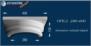Polisztirol klasszikus oszlopfő talppal OFK-2 280/400
