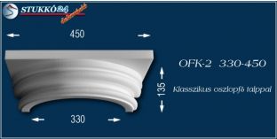 Polisztirol klasszikus oszlopfő talppal OFK-2 330/450