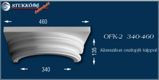 Polisztirol klasszikus oszlopfő talppal OFK-2 340/460