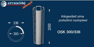 Sima polisztirol oszloptest kérgesítve OSK 300/336