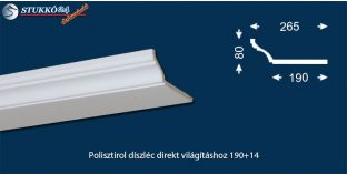 Polisztirol díszléc direkt világításhoz Dombóvár 190+14
