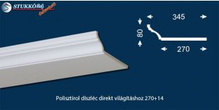 Polisztirol díszléc direkt világításhoz Dombóvár 270+14