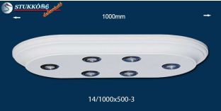 Dombóvár 14/1000x500-3 polisztirol mennyezeti LED lámpa