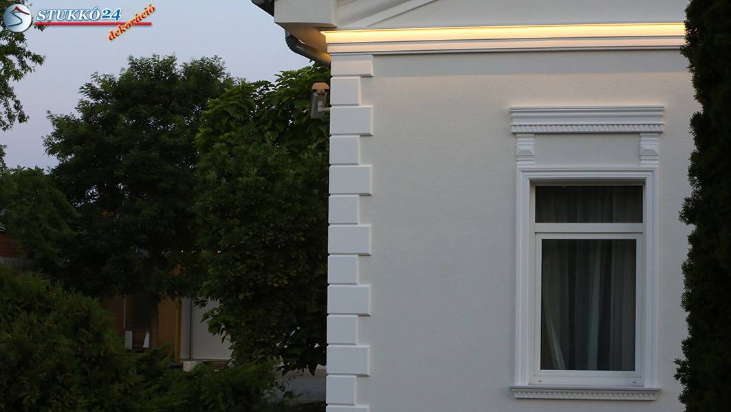 Kültéri LED stukkó homlokzati rejtett világítás kialakításához