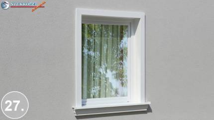 Modern ablakstukkó Komló 122 kültéri díszléccel