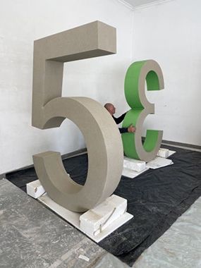 3D számok XXL méretben polisztirolból