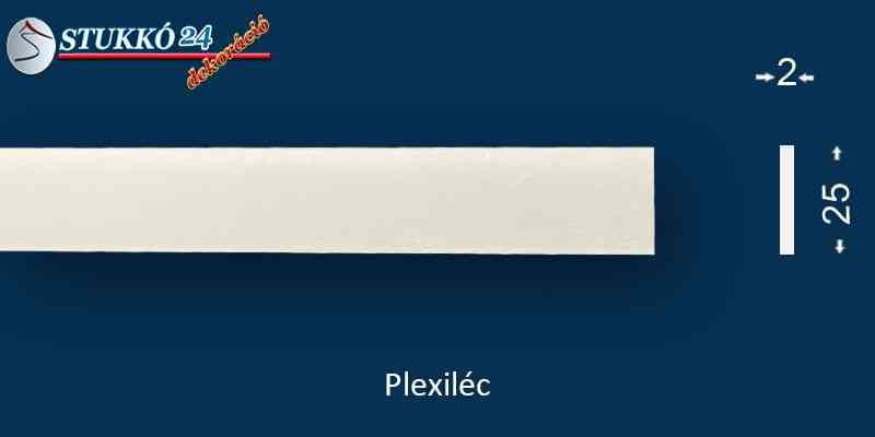 Plexiléc rejtett világítás kialakítására alkalmas stukkó profilokhoz