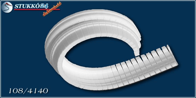 Budapest 108 homlokzati díszléc, oszlop ívre hajlítható, polisztirol stukkó