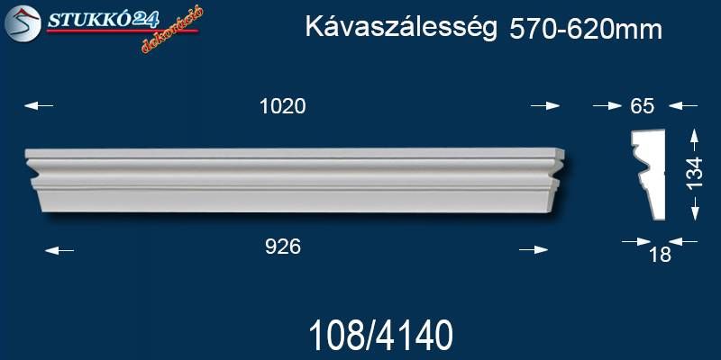 Kérgesített timpanon, ablakdísz egyenes 108