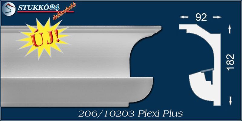 Polisztirol díszléc rejtett világításhoz Eger 206 PLEXI PLUS