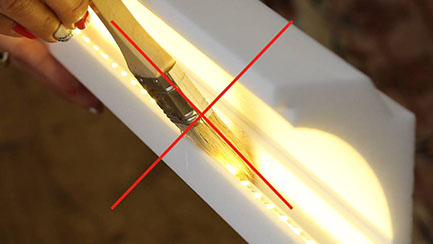 LED stukkó plexi plus helytelen takarítása