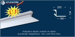 Polisztirol díszléc indirekt és direkt kombinált világításhoz Győr 190+209 PLEXI PLUS