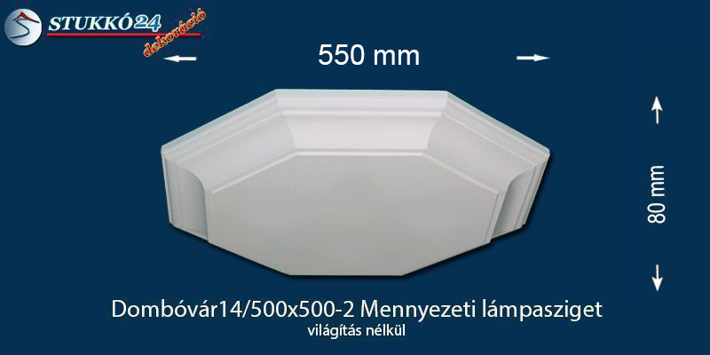 Design lámpa, mennyezeti lámpasziget Dombóvár 14/500x500-2 világítás nélkül