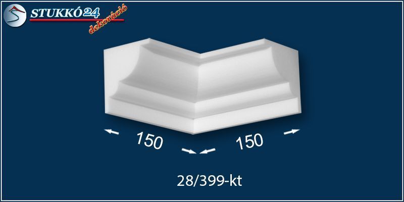 Stukkó karnistakaró díszléc Esztergom 28 belső sarokelem Stukkó karnistakaró díszléc Esztergom 28 belső sarokelem