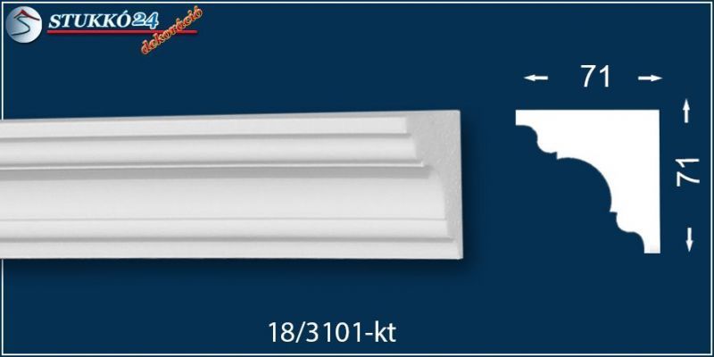 Polisztirol díszléc, karnistakaró díszléc, Hajdúszoboszló 18 Polisztirol díszléc, karnistakaró díszléc, Hajdúszoboszló 18